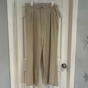 NWT Arizona Juniors Wide Leg Pants Sz 15 Khaki Uniform Casual Pockets Trouser